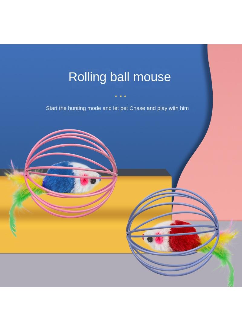 Cage Mouse Teasing Cat Self-hi Pet Toy Interactive Plush - Image 5