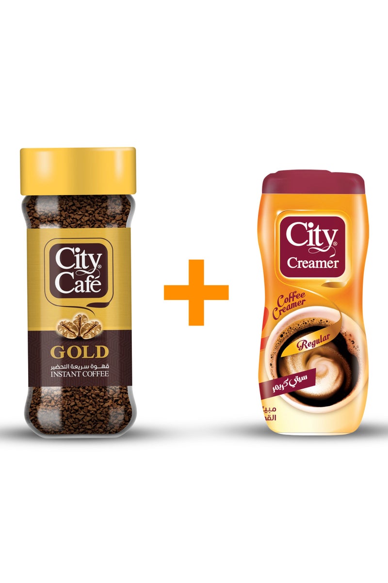 سيتي كافيه سيتي برطمان قهوة جولد 80 جرام + كريمر مجاني
