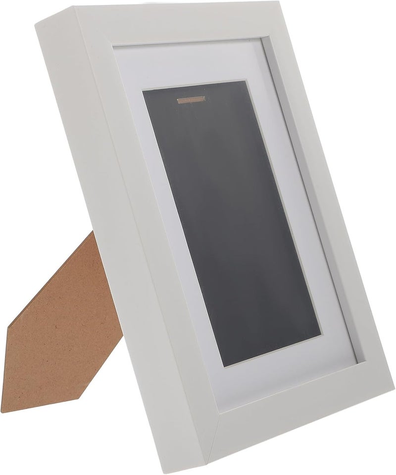 ABOOFAN Medal Photo Holder Badge Picture Frame 6x8 Inch White Desktop Display Stand Thickened 3d Shadow Box for Marathon Awards and Badge Display at Home Office - Image 1