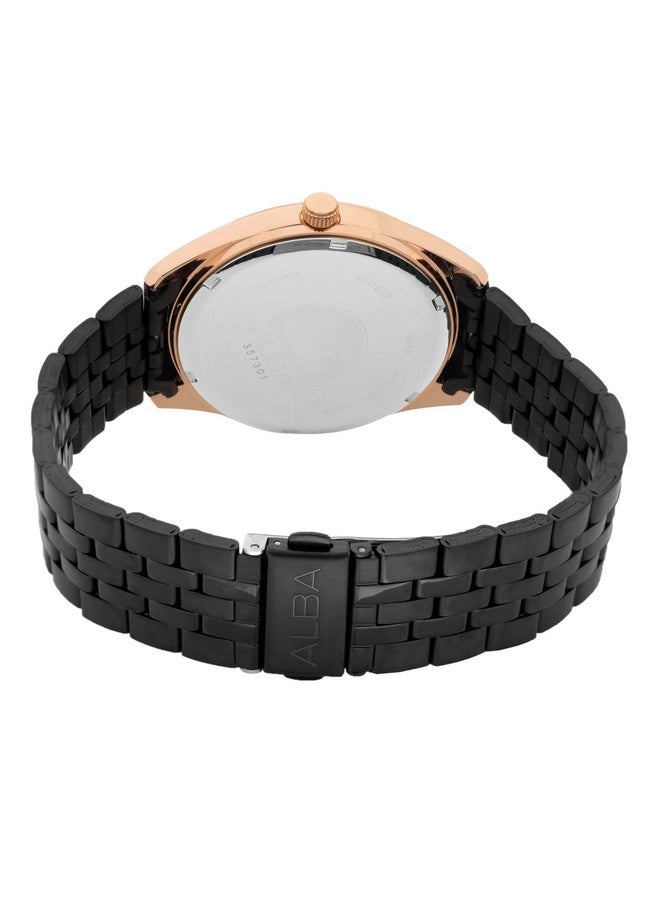 Alba Stainless Steel Women Analog Wristwatch Ah7Ce2X1, Black Dial, Black Band - Image 4