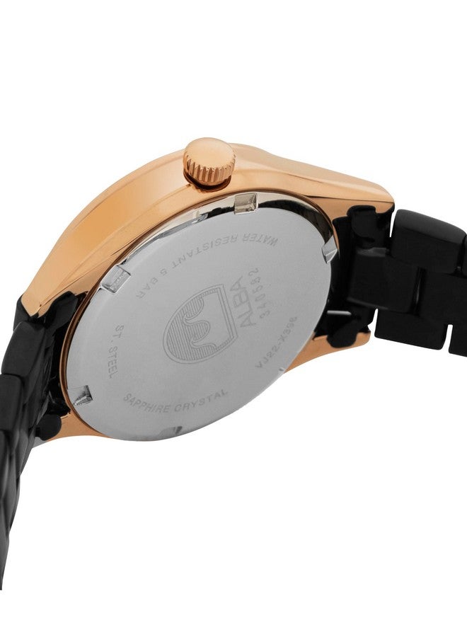 Alba Stainless Steel Women Analog Wristwatch Ah7Ce2X1, Black Dial, Black Band - Image 3