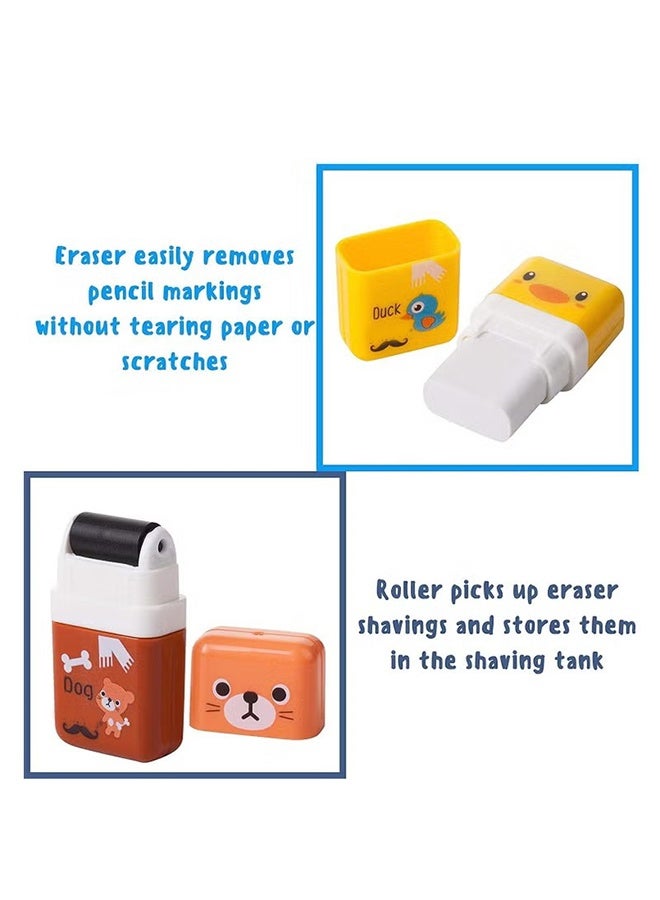 واي جيه ممحيات للأطفال، عبوة من 6، ممحاة مع غطاء وبكرة، مستلزمات مدرسية، ممحيات، ممحيات للأطفال، ممحاة أقلام، ممحيات لطيفة، مستلزمات مدرسية للأطفال - Image 5