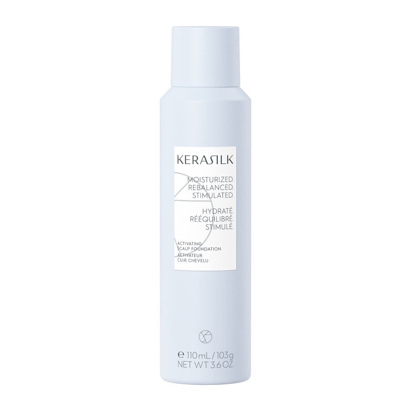 KERASILK Activating Scalp Foundation | Nourishes & Soothes Scalp | Moisturizes & Rebalances Oily, Flaky & Dry Scalps | Reduces Scalp Irritations | For All Scalp Types | 110ml - Image 1