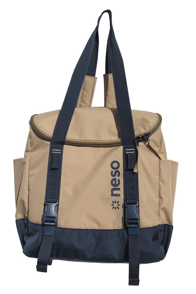 Neso Beach Tote - Durable and Lightweight Tote Bag for Women and Men - Use as a Carry-On, Beach Bag, or Backpack - Includes Convertible Backpack Straps and Waterproof Pocket - Tan - Image 1