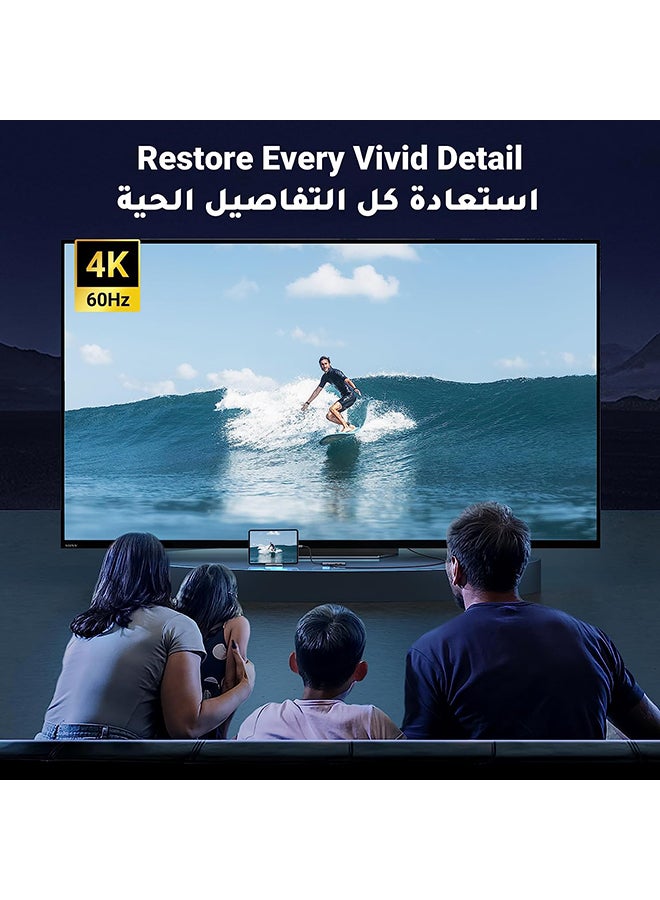 Ugreen USB C Hub 6 IN 1 Type C to HDMI 4K At 60Hz Adapter With 2 USB 3.0 Ports SD TF Card Reader 100W USB C Power Delivery Aluminum For M3 M2 M1 MacBook Pro Air iPad Pro M4 M3 M2  iPhone 16 15 Pro Max - Image 3