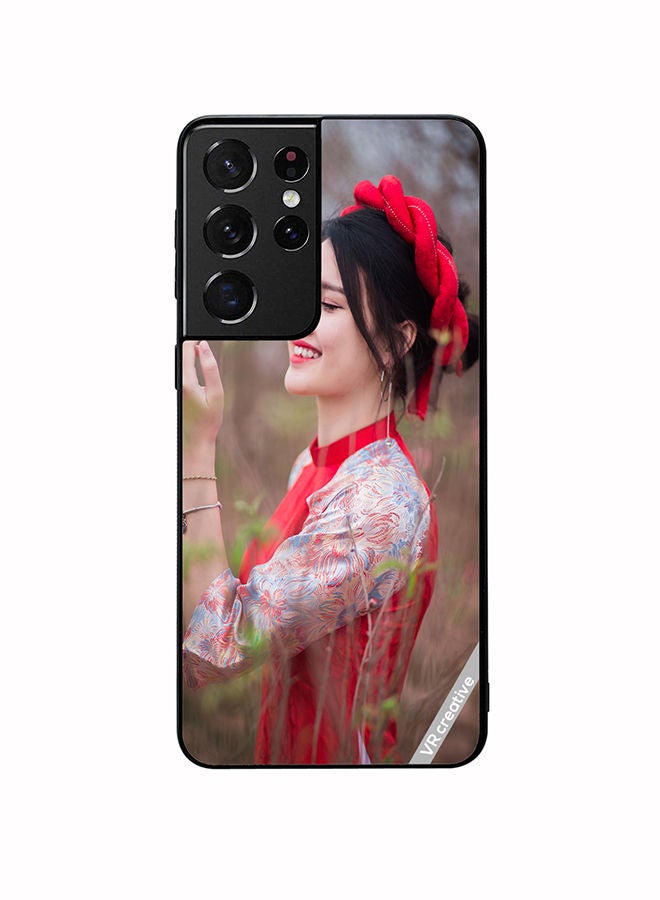 VR CREATIVE Protective Case Cover For Samsung Galaxy S21 Ultra 5G Thai Traditional Design Multicolour - Image 1
