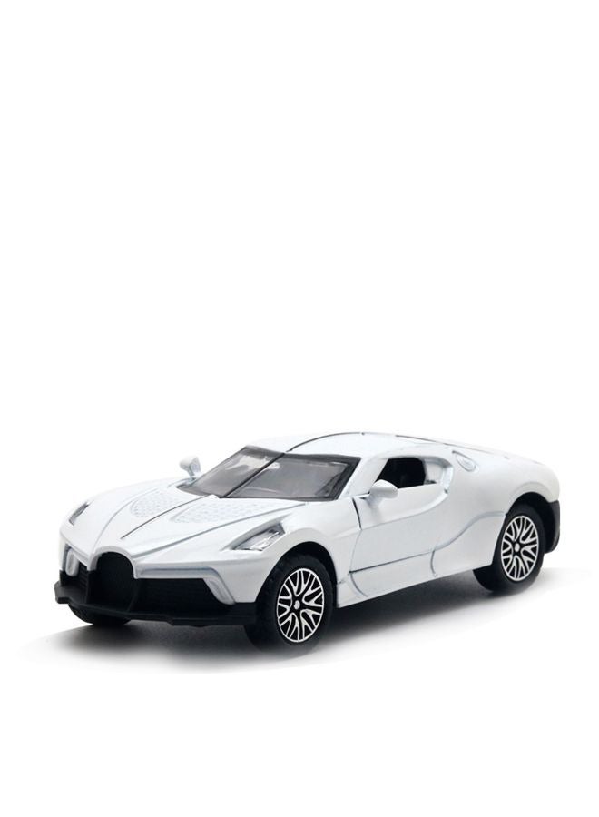HALAMODO 1:36 Alloy Sports Car Model , Pull-Back Toy Car , Model Car for Kids Boy Girl Gift , Collectible Display ,White - Image 3