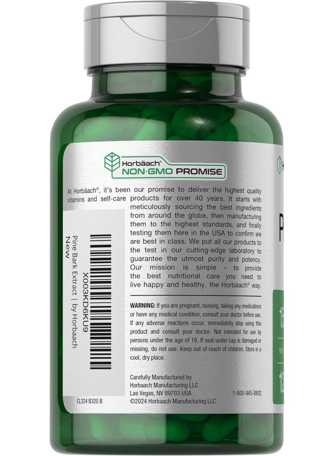 Horbäach Pine Bark Extract Capsules | 1500mg | 120 Count | Non-GMO and Gluten Free - Image 3
