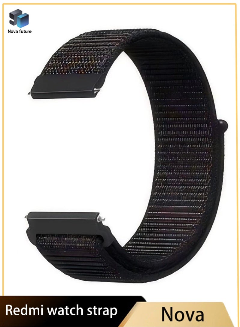 مستقبل نوفا سوار بديل من النايلون لساعة Redmi Watch 5 Active/Lite باللون الأسود - Image 1