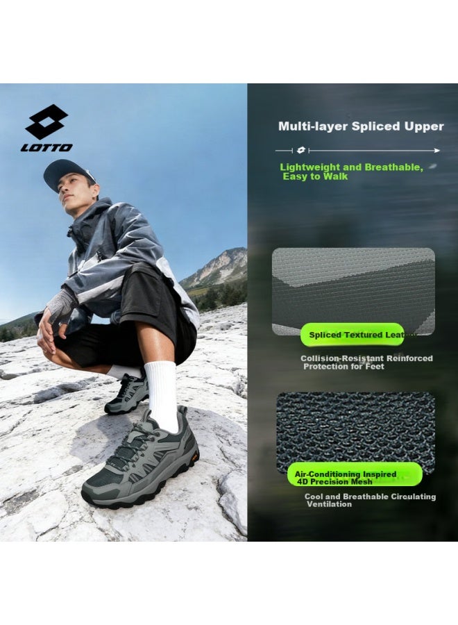Lotto Hiking Shoes Uni Spring Mesh Breathable Outdoor Mountain Climbing Non-slip Cushioning Sports Running Shoes Gray Size 44 - Image 3