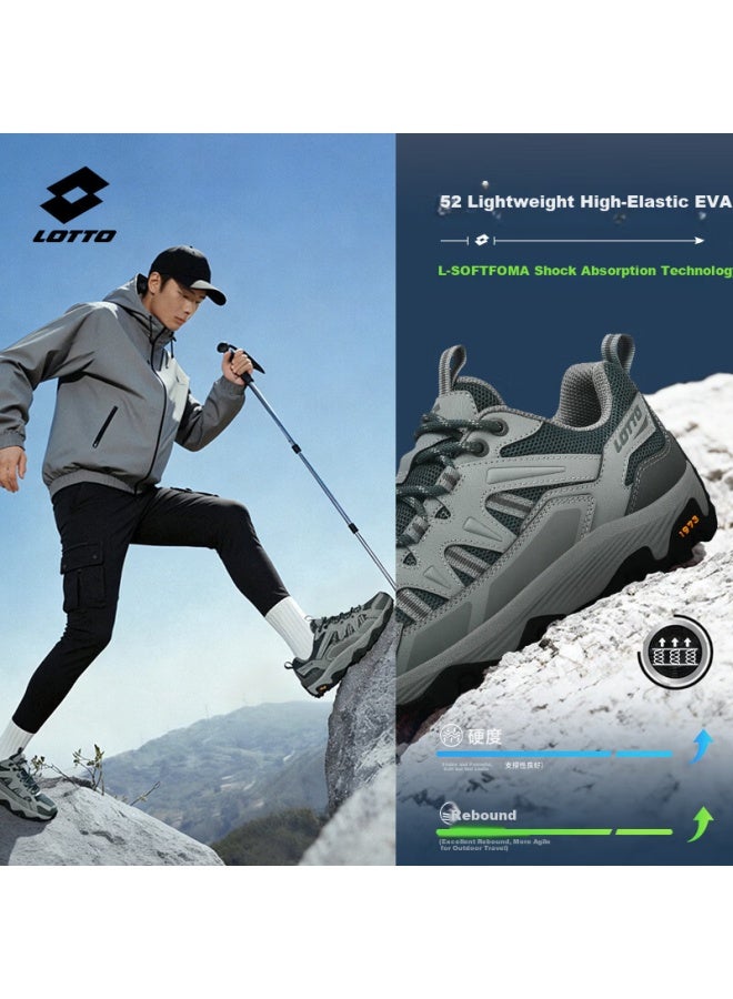 Lotto Hiking Shoes Uni Spring Mesh Breathable Outdoor Mountain Climbing Non-slip Cushioning Sports Running Shoes Gray Size 44 - Image 2