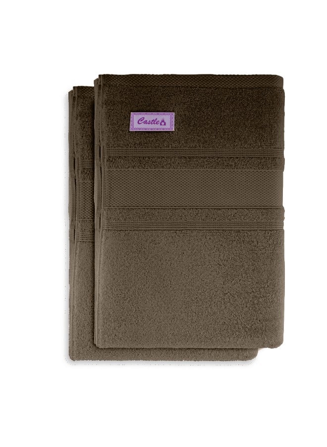 BYFT Home Castle (Beige) Premium Cotton Bath Sheet (90 X 180 Cm-Set Of 2) Highly Absorbent, High Quality Bath Linen With Diamond Dobby 550 Gsm - Image 5