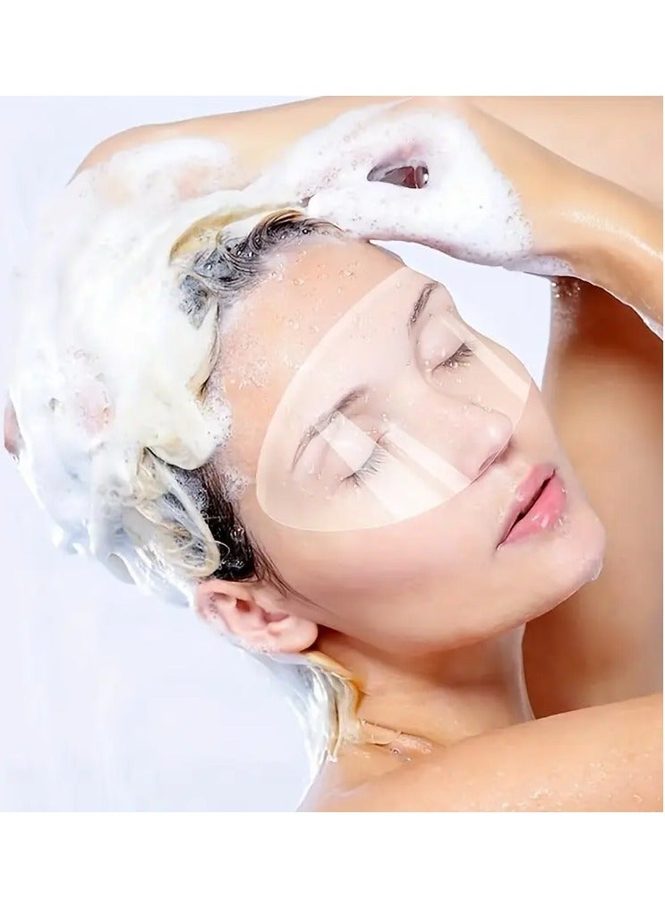 Ucanbe 50pcs Shower Face Eye Shields, Clear Eyebrow Shower Visor Protector, Shower Goggles Face Cover Bath Visor For Adults Eyes Surgery Aftercare And Salon Supplies Eyelash Extensions  - Image 1