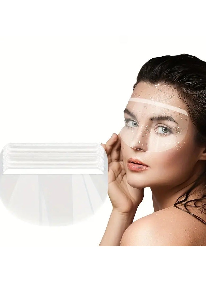 Ucanbe 50pcs Shower Face Eye Shields, Clear Eyebrow Shower Visor Protector, Shower Goggles Face Cover Bath Visor For Adults Eyes Surgery Aftercare And Salon Supplies Eyelash Extensions  - Image 3