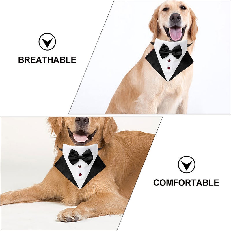 1 Set Dog Suit and Bandana Dog Tuxedo Pet Dog Bandana and Suit Kit Pet Supplies - Image 4