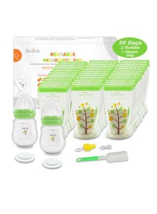 56-Piece Safe and Convenient Breast Milk Storage Fresh Bags With 2PCS Newborn 180ml Bottle Set - pzsku/Z956F798A28FB8A520D24Z/45/_/1703061457/574d3502-10ac-493d-b5aa-1c32d57da806