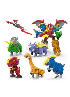 Dinosaur Combined Robot Toys, 6-in-1 Deformation Robot, Take Apart Robot Figures, Disassembly Toys for Boys & Girls Age 6+, Birthday Gifts, Graduation Gifts, School Gifts