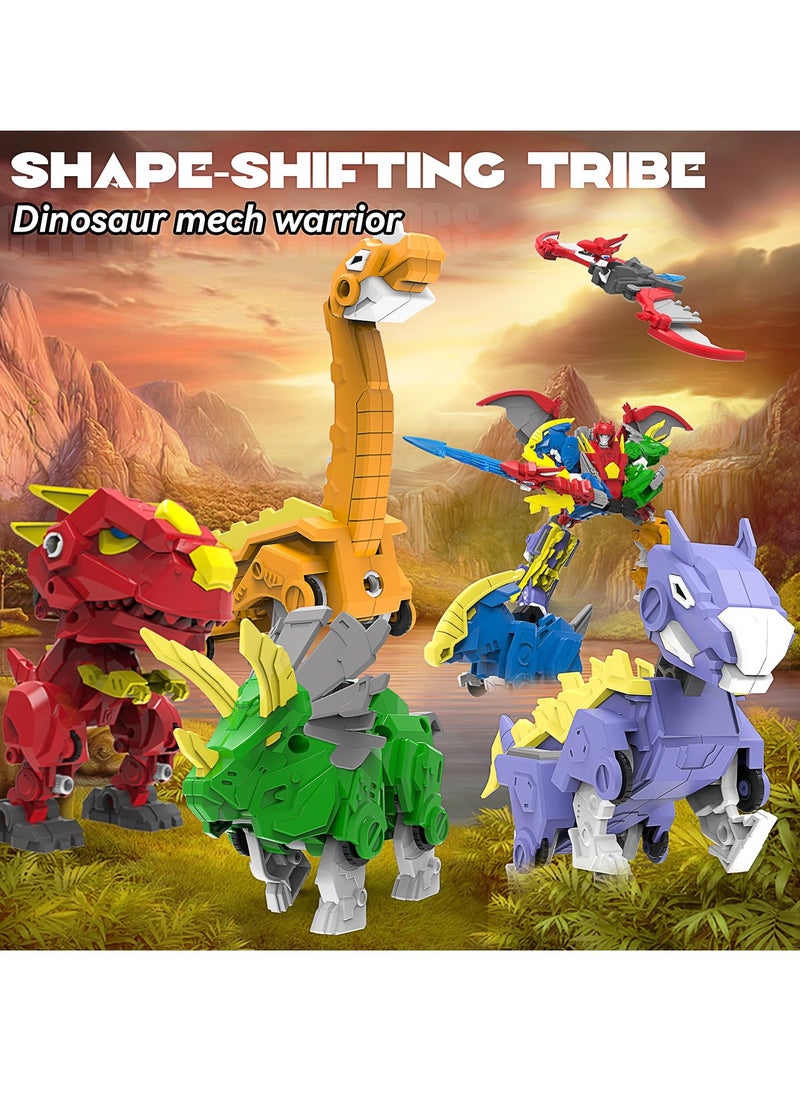 KASTWAVE - Dinosaur Combined Robot Toys, 6-in-1 Deformation Robot, Take Apart Robot Figures, Disassembly Toys for Boys & Girls Age 6+, Birthday Gifts, Graduation Gifts, School Gifts - Image 1