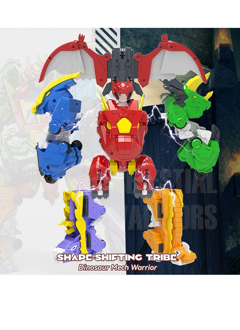 KASTWAVE - Dinosaur Combined Robot Toys, 6-in-1 Deformation Robot, Take Apart Robot Figures, Disassembly Toys for Boys & Girls Age 6+, Birthday Gifts, Graduation Gifts, School Gifts - Image 1
