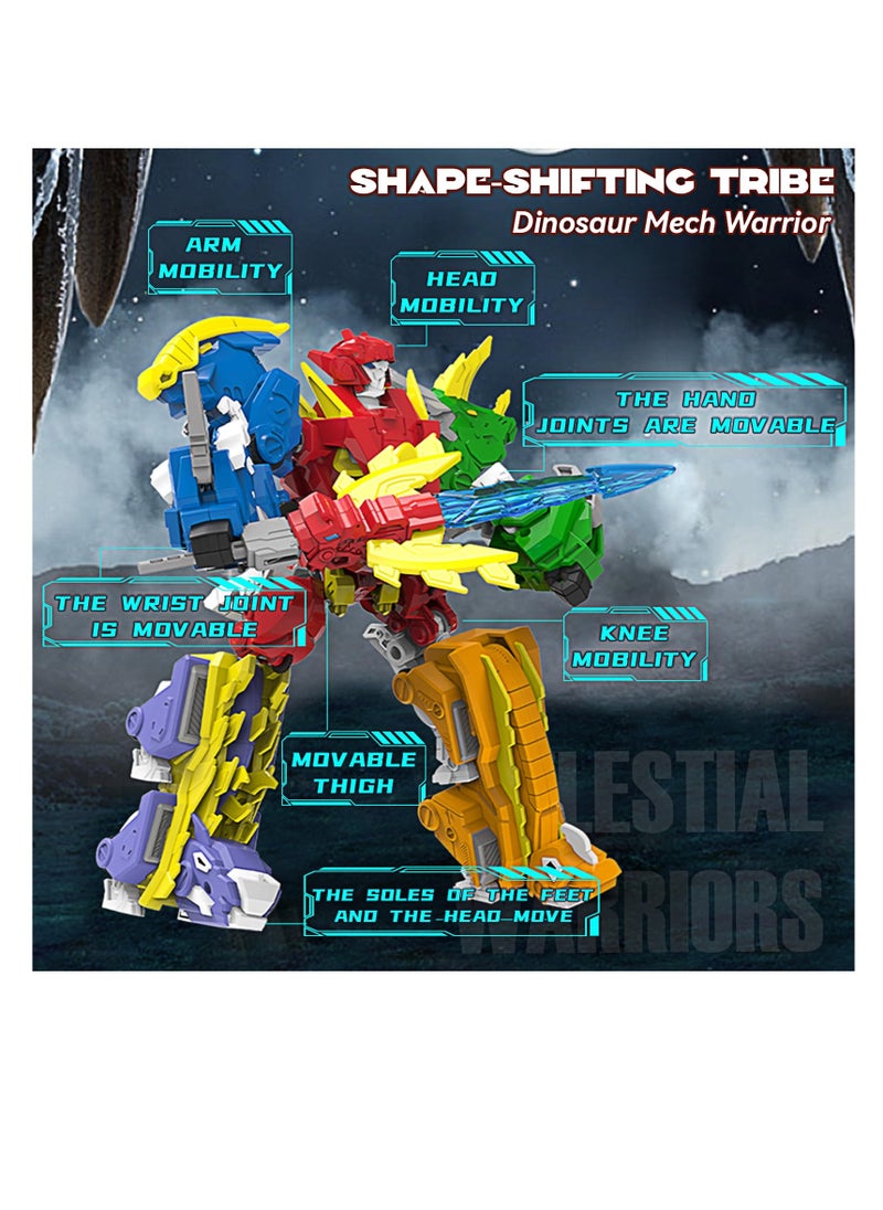KASTWAVE - Dinosaur Combined Robot Toys, 6-in-1 Deformation Robot, Take Apart Robot Figures, Disassembly Toys for Boys & Girls Age 6+, Birthday Gifts, Graduation Gifts, School Gifts - Image 1