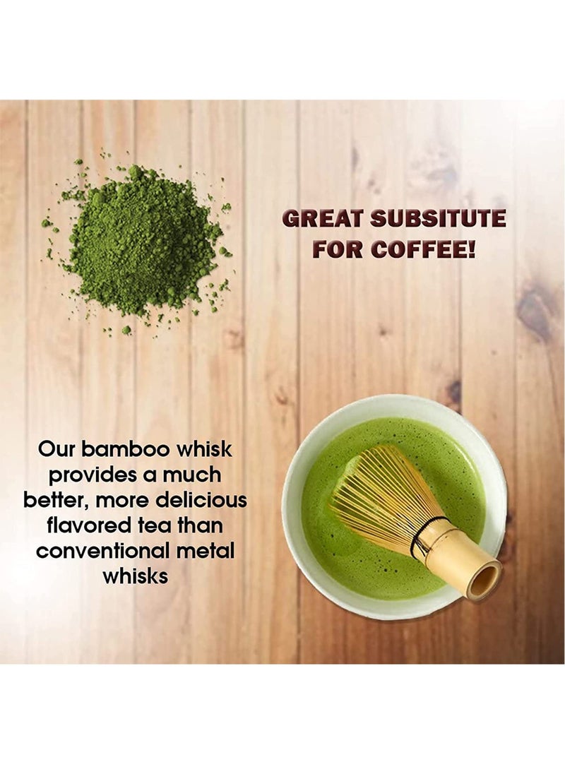 4-Piece Matcha Green Tea Whisk Set, Matcha Bowl, Bamboo Whisk, Scoop, Whisk Holder