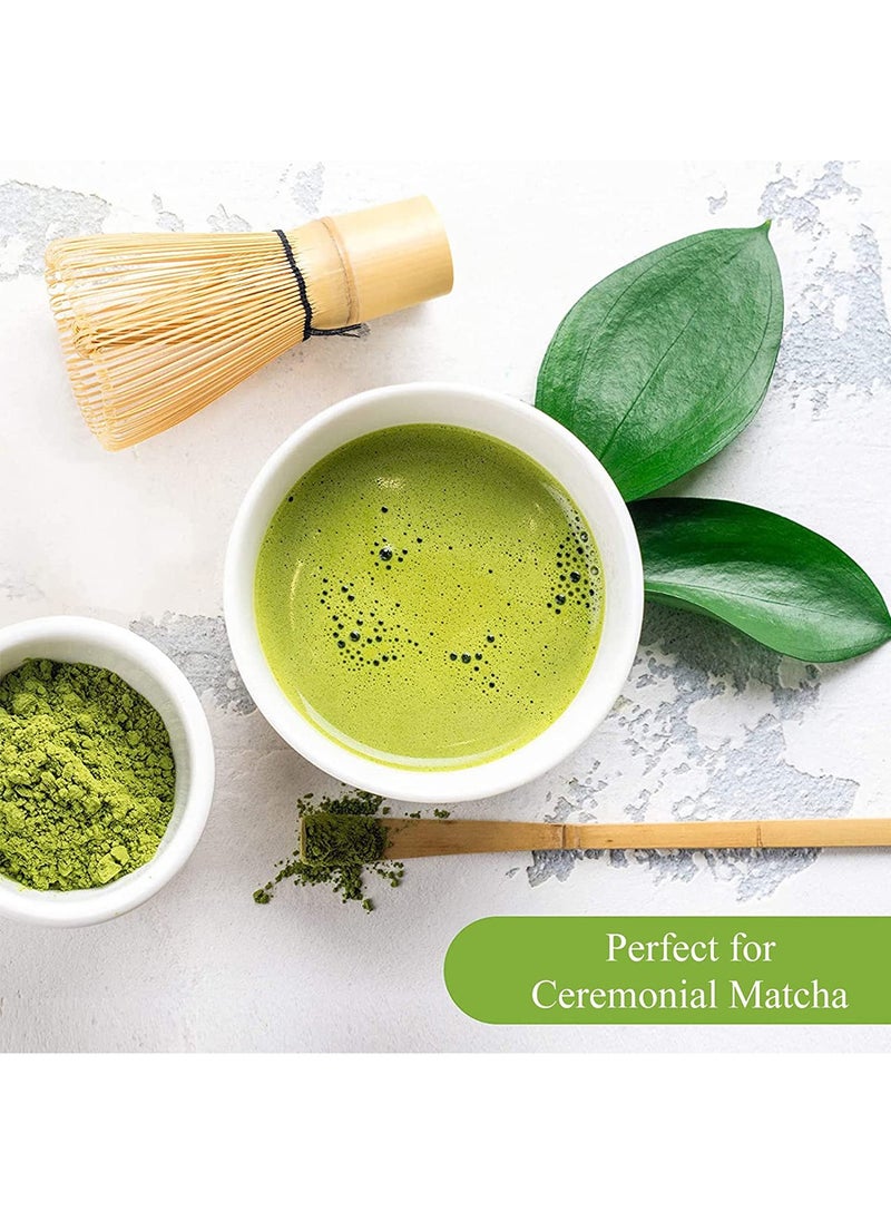 4-Piece Matcha Green Tea Whisk Set, Matcha Bowl, Bamboo Whisk, Scoop, Whisk Holder