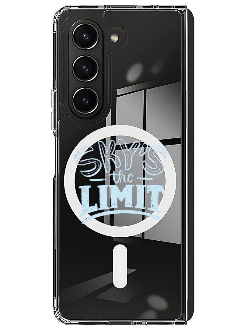 Theodor Magnetic Case for Samsung Galaxy Z Fold 5 Compatible with MagSafe Wireless Charging, Shockproof Phone Bumper Cover sky is the limit - Image 1