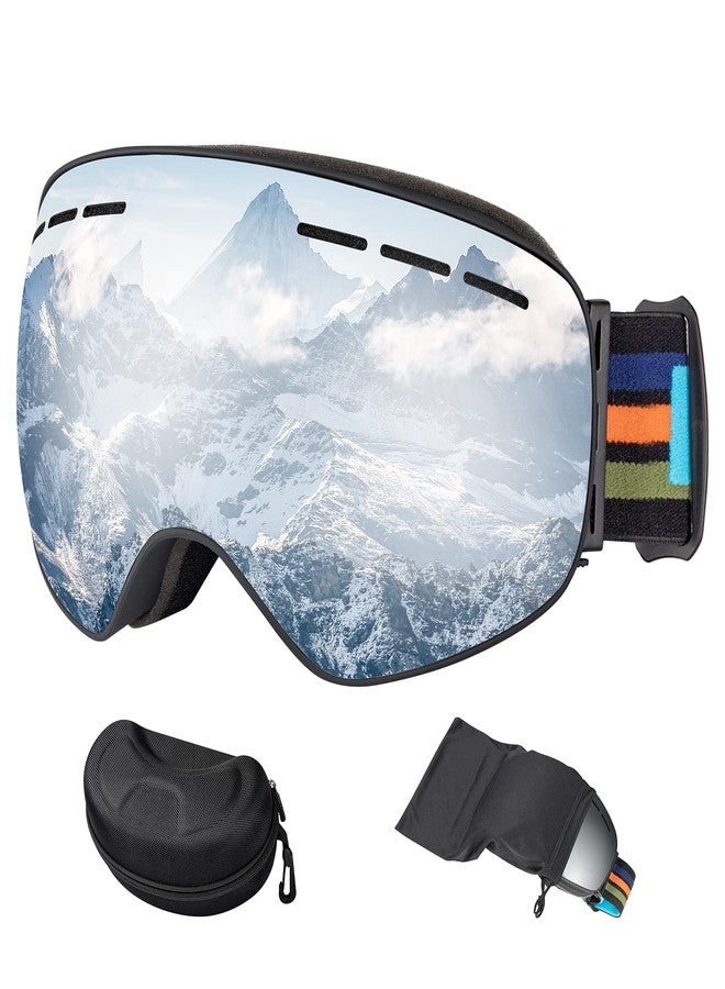 Whale S Ski Goggles 100% UV Protection, OTG Snowboard Snow Goggles Frameless Snow Goggles for Men Women Adult Youth - Image 1