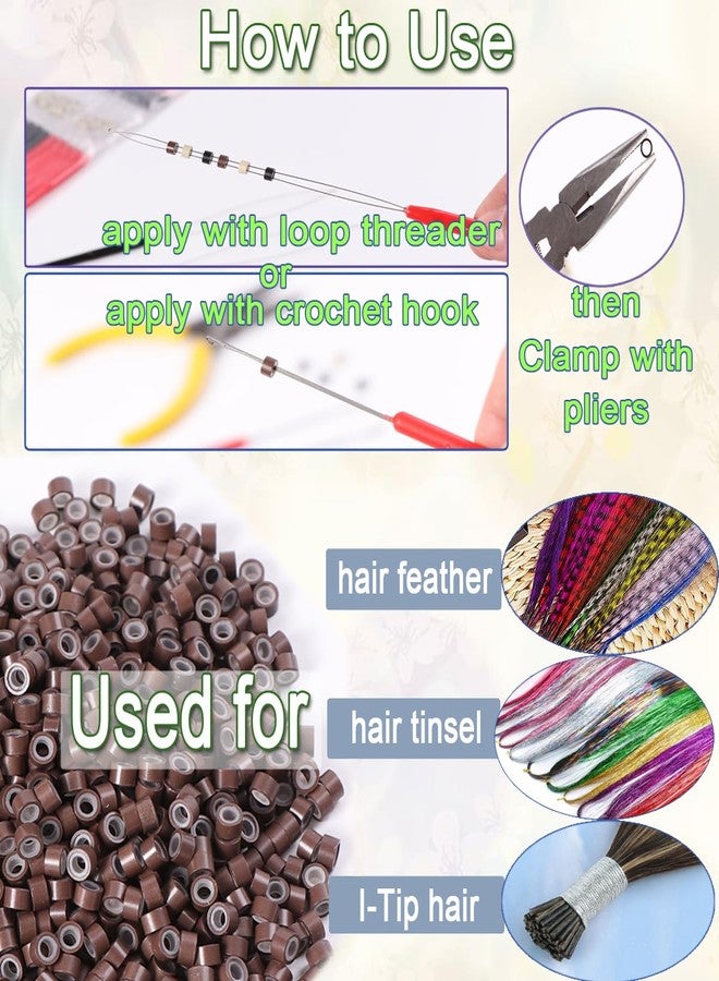 HandWig 200 PCs Light Blonde Micro Ring Beads 5mm - Invisible Hair Extension Links for Blonde & Highlighted Hair for Hair Stylists Beauty Professionals Diy Hair Enthusiasts - Image 5