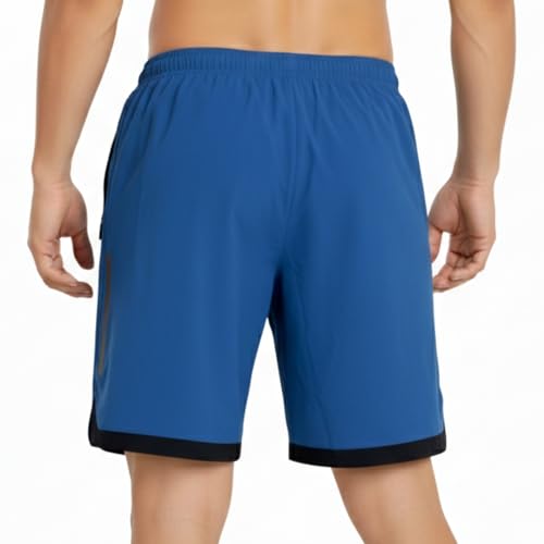 GYMIFIC Mens Sports Training Dry Fit Solid Boxer Shorts | Premium Lightweight Stretchable Activewear Gym Shorts for Running, Workout, Training & Daily Fitness Sessions (IN, Alpha, XL, Regular, T-Blue) - Image 4