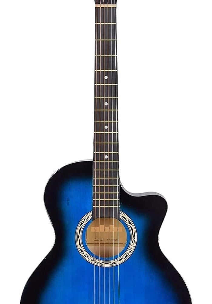 MegArya 38-Inch Beginner Acoustic Guitar Starter Kit - Blue - Image 3