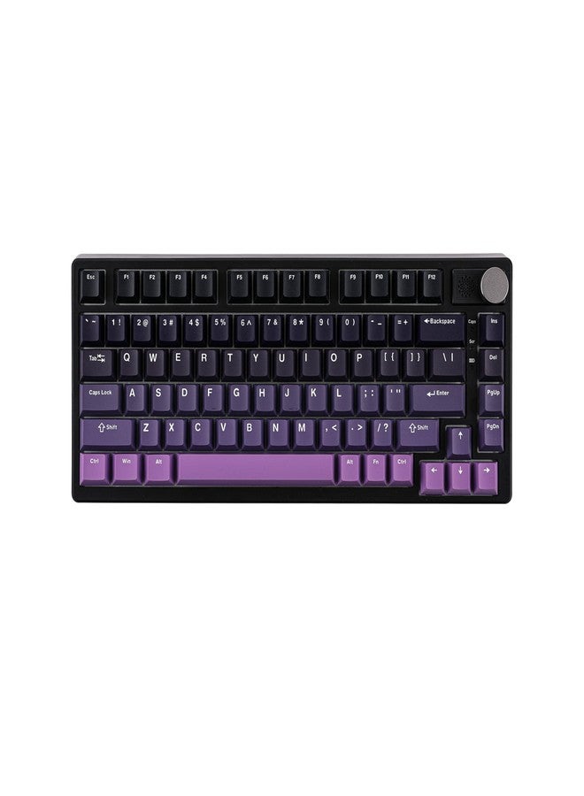 EPOMAKER HE75 Mag Wireless Gaming Keyboard with Hall Effect Switch and Changeable Knob Module, Rapid Fast Magnetic Keyboard with Adjustable Trigger, USB-C/2.4G/Bluetooth, RGB Backlit (Black Purple) - Image 1