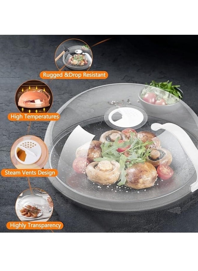 Happy Home - Microwave Cover for Food Splatter, Microwave Splatter Cover BPA Free, Microwave Plate Cover Guard Lid with Handle, Microwave Food Cover Steam Vents Keeps Microwave Oven Clean - Image 1