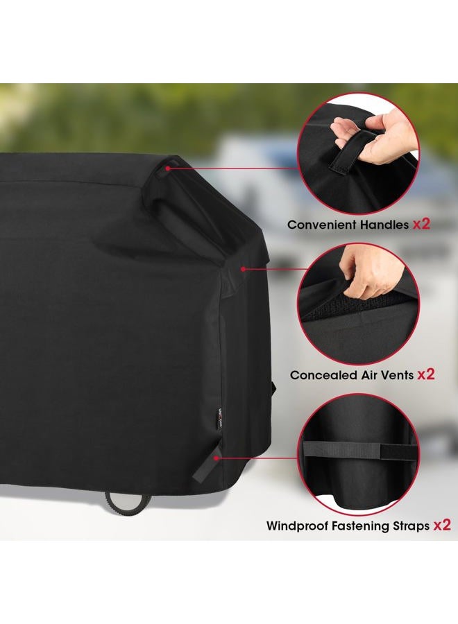 Unicook Heavy Duty Waterproof Barbecue Gas Grill Cover, 65-inch BBQ Cover, Special Fade and UV Resistant Material, Durable and Convenient, Fits Grills of Weber Char-Broil Nexgrill Brinkmann and More - Image 4