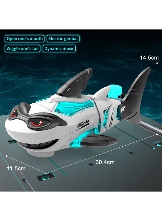 TOTOJOY Robot Shark Toy for Kids – Interactive Crawling Baby Toy with Music, LED Lights & Mist Spray | Screen-Free Toys | Electric Moving Shark Toy for Toddlers | Learning & Sensory Development and Hands-on Play Toys  | Infant Musical Crawl Toy | Boys & Girls Gifts - Image 3