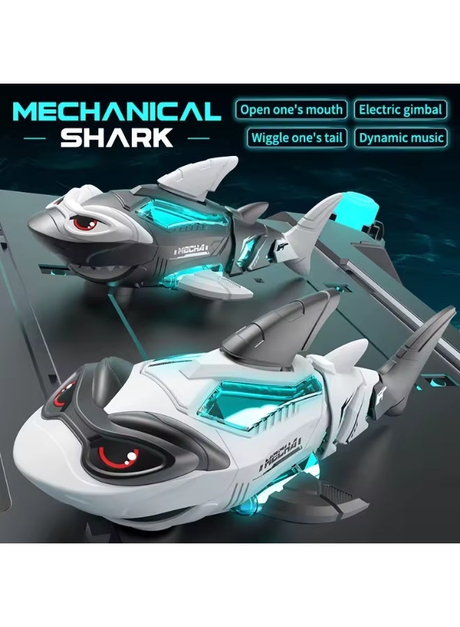 TOTOJOY Robot Shark Toy for Kids – Interactive Crawling Baby Toy with Music, LED Lights & Mist Spray | Screen-Free Toys | Electric Moving Shark Toy for Toddlers | Learning & Sensory Development and Hands-on Play Toys  | Infant Musical Crawl Toy | Boys & Girls Gifts - Image 2