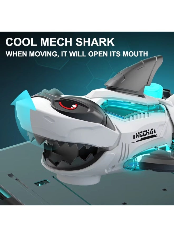 TOTOJOY Robot Shark Toy for Kids – Interactive Crawling Baby Toy with Music, LED Lights & Mist Spray | Screen-Free Toys | Electric Moving Shark Toy for Toddlers | Learning & Sensory Development and Hands-on Play Toys  | Infant Musical Crawl Toy | Boys & Girls Gifts - Image 5