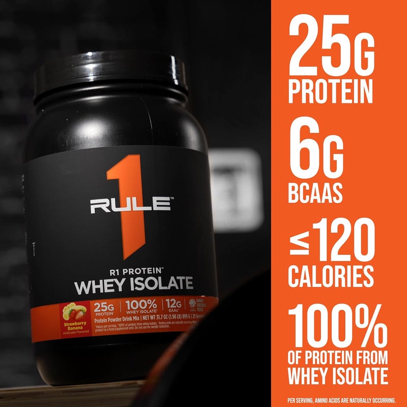 Rule 1 Proteins Rule 1 R1 Protein Whey Isolate  with 25g Protein  6g BCAA Exclusively from Isolated  Hydrolyzed Sources for Workout Recovery 5 Pounds Vanilla Creme - Image 5