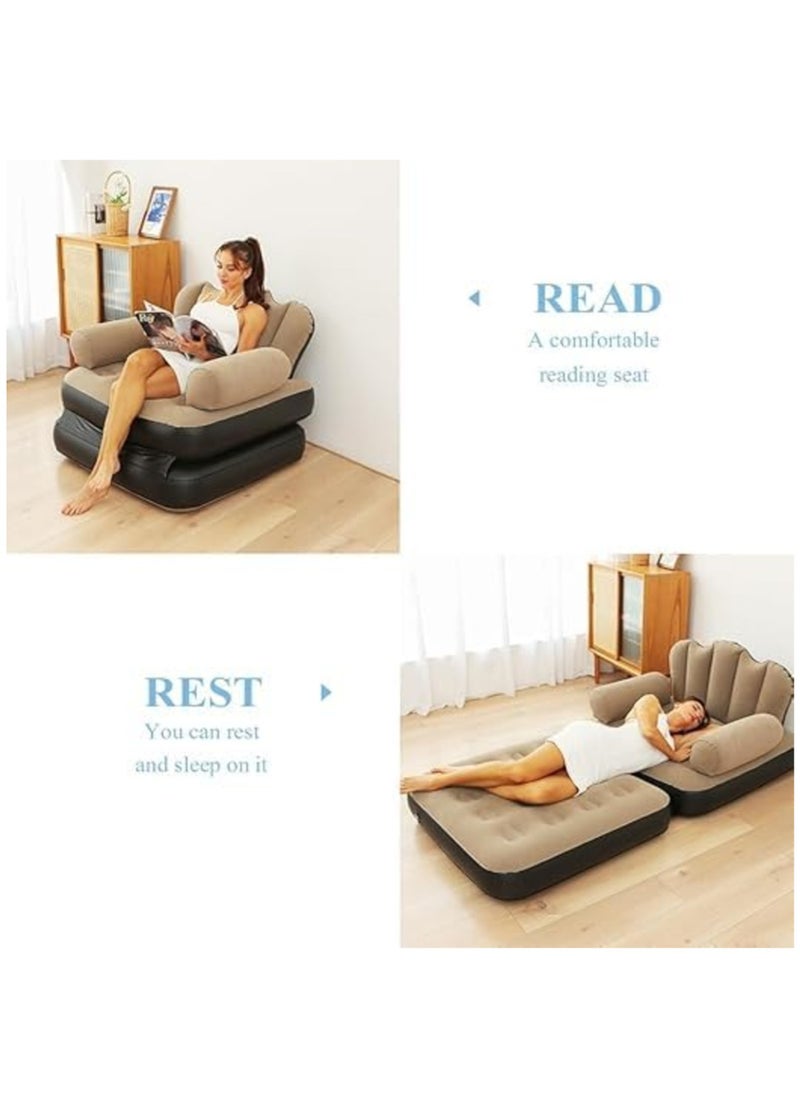 JAJEEK - "New Inflatable Air Chair – 2-in-1 Sofa with L-Shaped Armrest & 5-in-1 Multifunctional Design for Ultimate Comfort" - Image 1