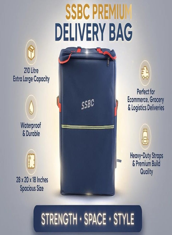 SSBC 3 Compartments E-Commerce, Courier, Logistics, Grofers, Ekart Insulated Backpack 210 Ltr For Multipurpose - Image 2