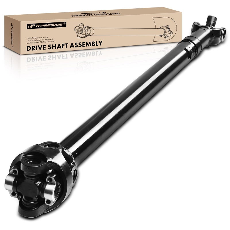 APremium Front Drive Shaft Prop Shaft Driveshaft Assembly Compatible with Jeep Wrangler TJ 1998 1999 2000 2001 2002 L6 40L 4WD Manual Transmission Sport Utility Replace 52098377AD 52098377AB