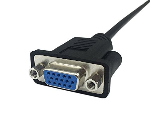 CERRXIAN 1ft VGA SVGA 15 Pin HD15 Female to Female Gender Changer Adapter Extension Video Monitor Cable for PC Laptop TV Porjector（ff） - Image 4