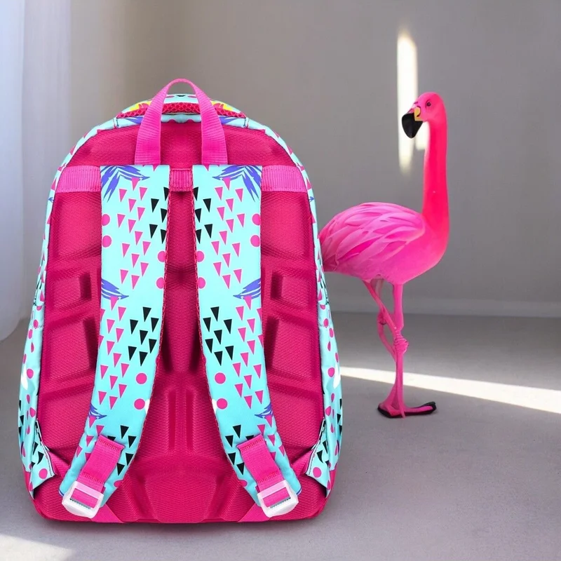 Masho Trend Dream Flamingo School Bag + Thermal Nutrition + Pencil Case Stork Bag Primary School Bag Backpack