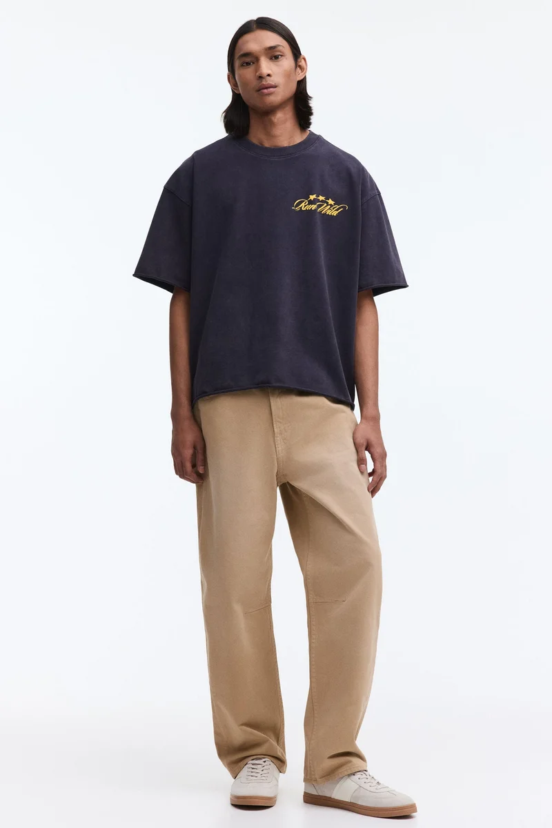 H&M  Oversized Fit Boxy-style t-shirt for Men | Best Price UAE