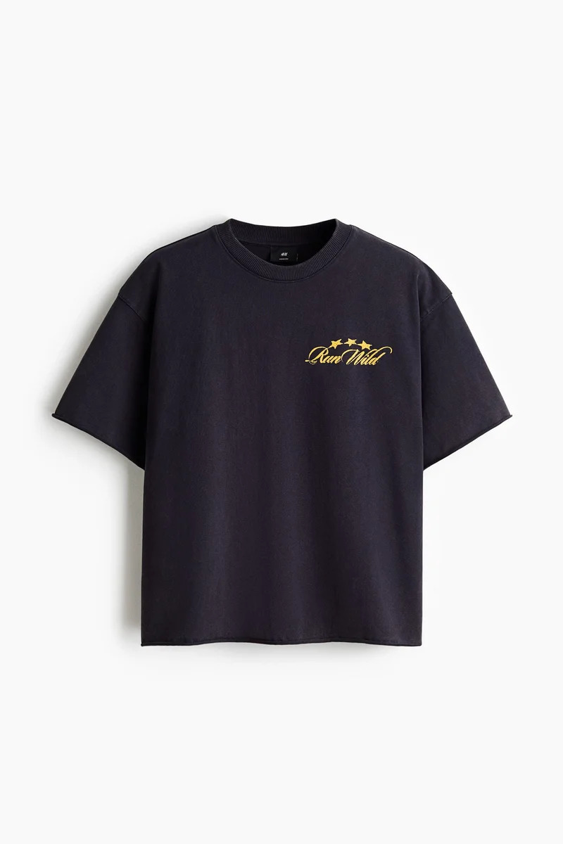 H&M  Oversized Fit Boxy-style t-shirt for Men | Best Price UAE