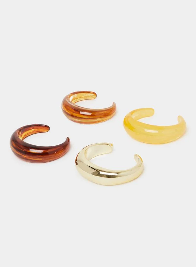 ستايلي Set of 4 - Resin Cuff Bracelet