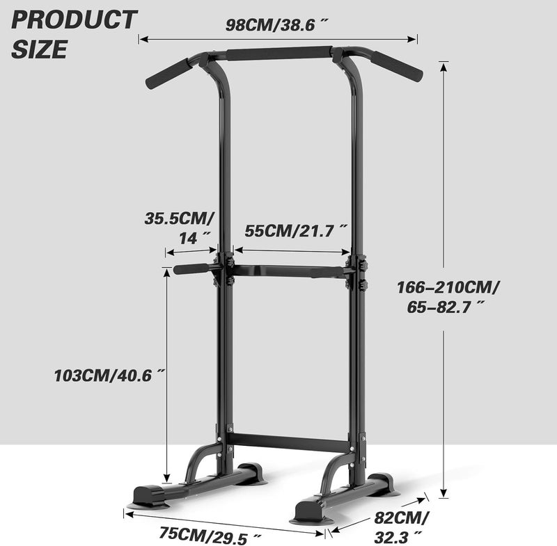 DOFEN Power Tower, Adjustable Multi-Function Pull Up Bar Power Tower Dip Station Home Gym Strength Training Fitness Equipment 330 LBS, Simple Installation, Durable Home Fitness Equipment - Image 4