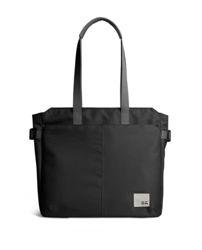 DailyObjects Recycled PET Dual Color Key Tote Bag For Women & Girls | Stylish Ladies Purse for Everyday Essentials | Fits any Laptop Upto 15.6 Inch | Padded Laptop Compartment - (Space Black) - Image 1