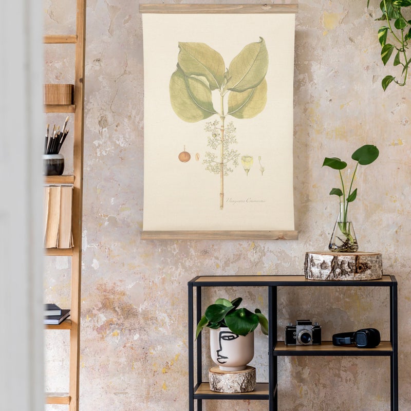 2pcs Green Leaf Wall Art Painting Green Plant Wall Painting Hanging Picture - Image 2
