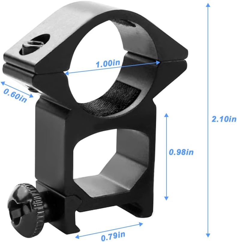 Modkin Store 1'' Scope Rings, Rifle Scope Mount High Profile Scope Mounts for Picatinny Rail (1 inch, 2 Pieces) - Image 3